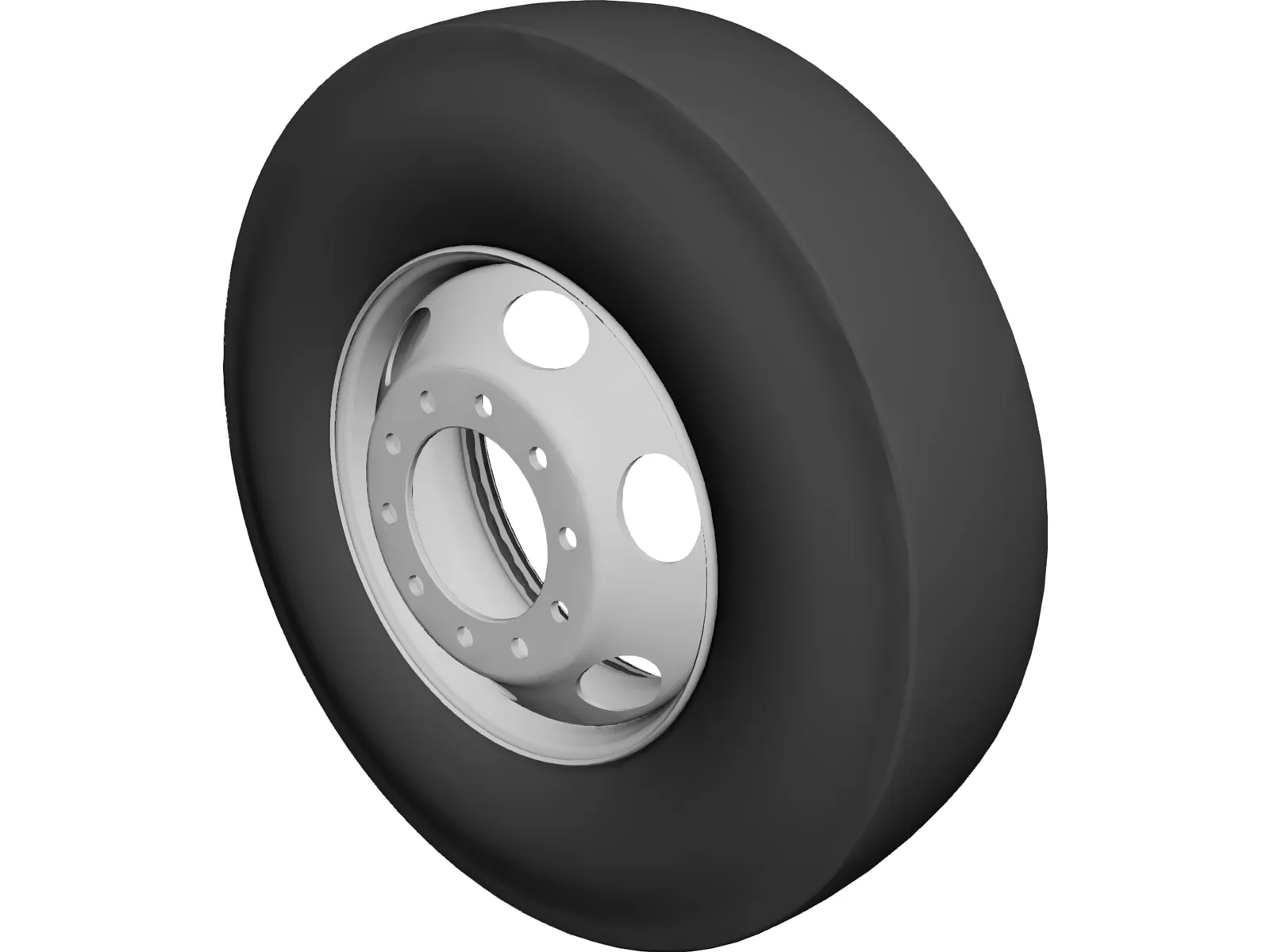 Tire and Rim 3D Model main preview
