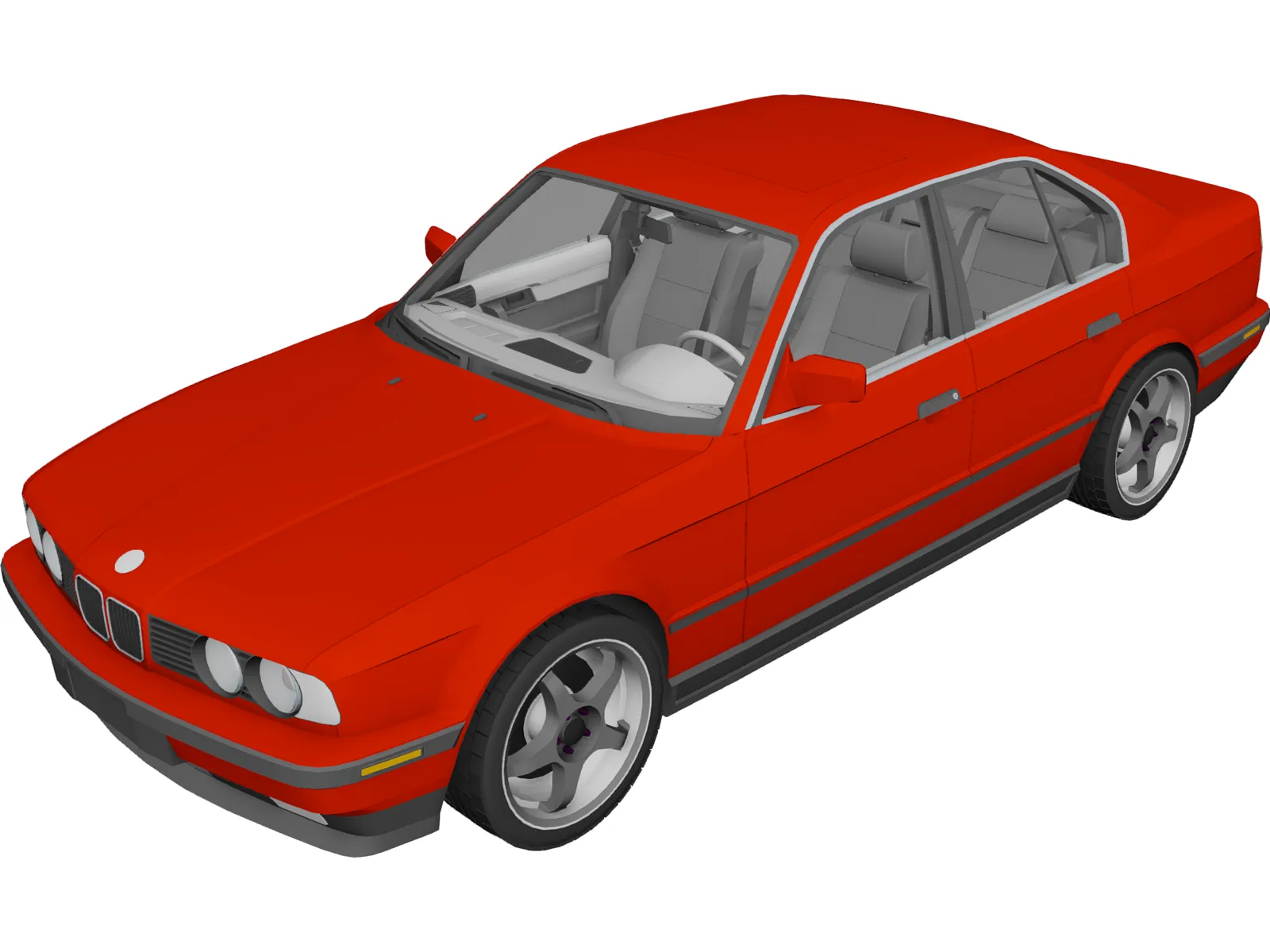 BMW 535i E34 (1990) 3D Model main preview