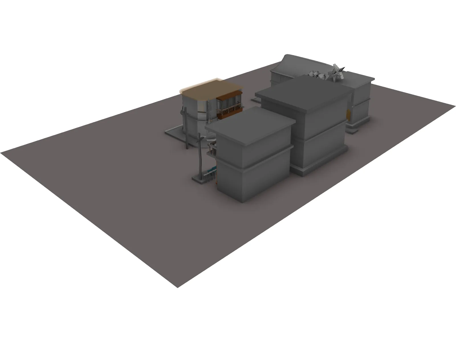 Buildings 3D Model main preview