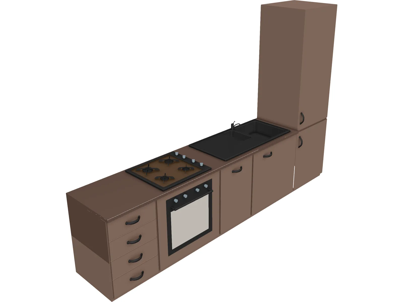 Kitchen 3D Model main preview