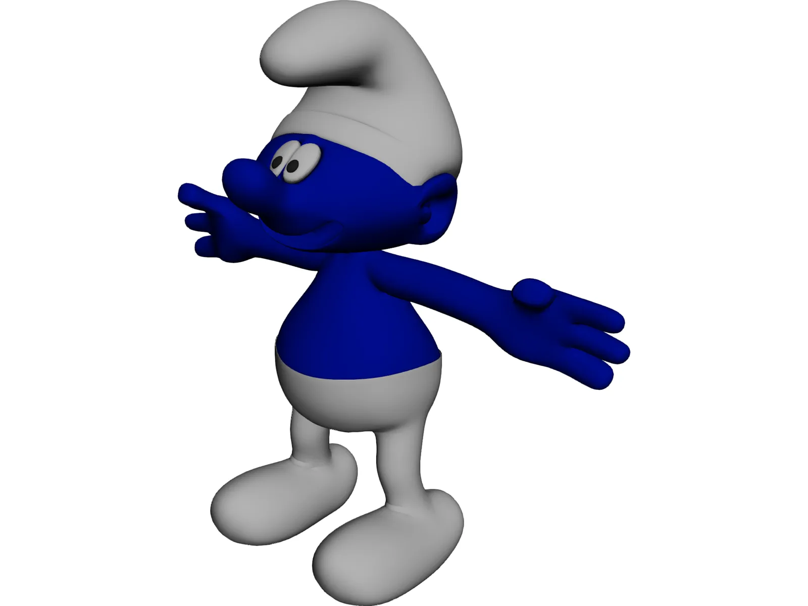 Smurf 3D Model main preview