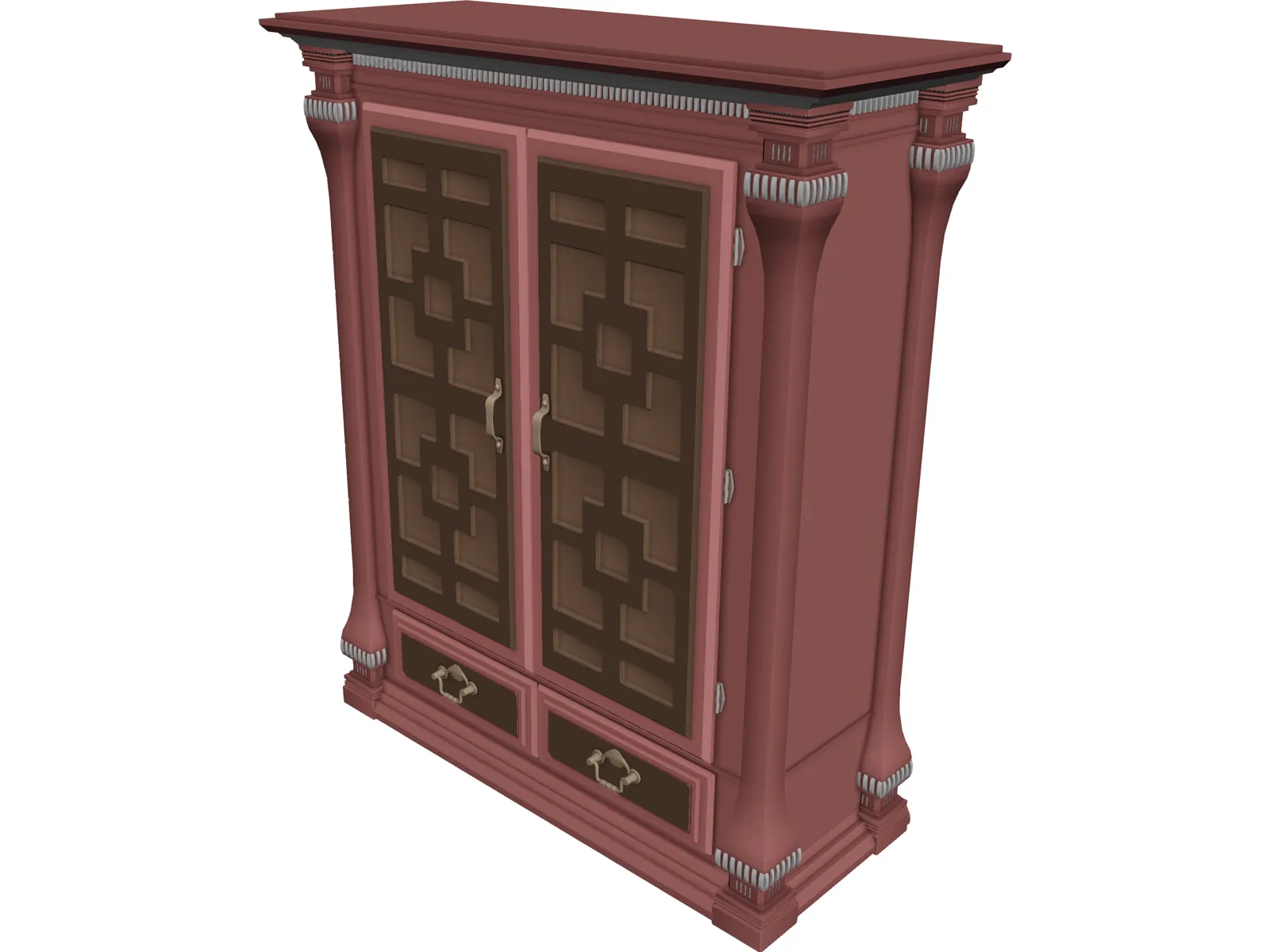 Bedroom Armoire 3D Model main preview