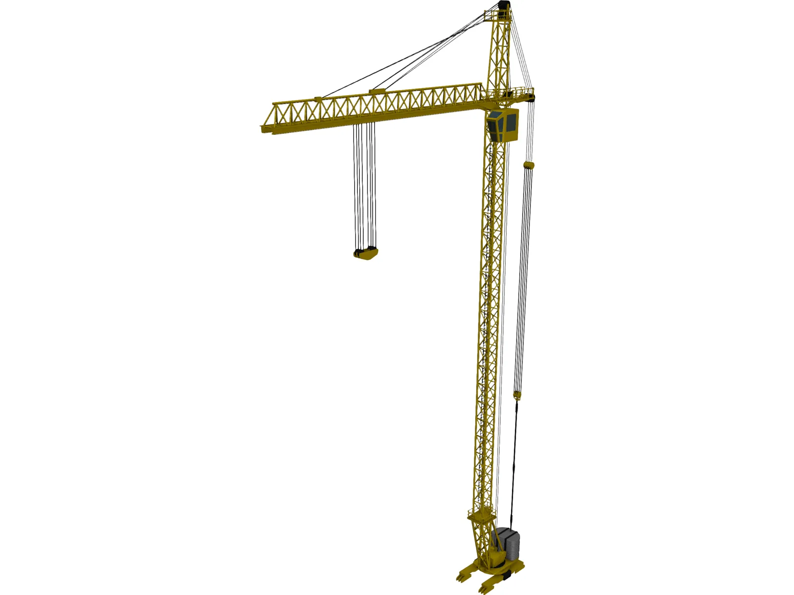 Tower Crane 3D Model main preview