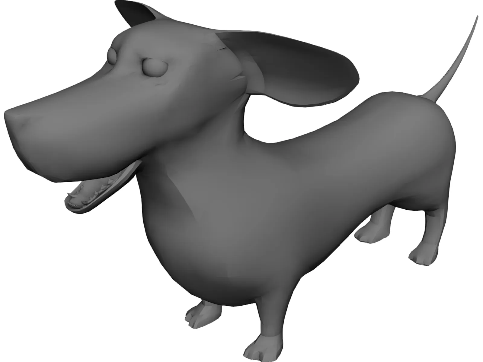 Dachshund 3D Model main preview