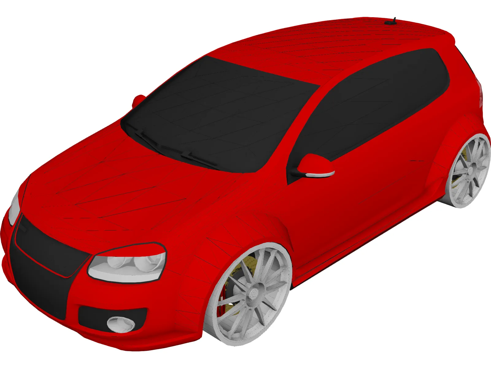 Volkswagen Golf 5 GTI 3D Model main preview