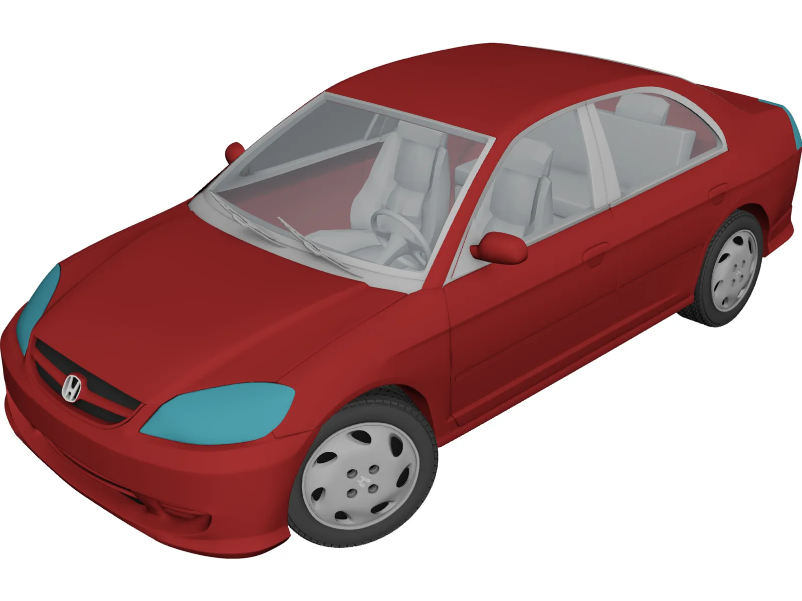 Honda Civic (2005) 3D Model main preview