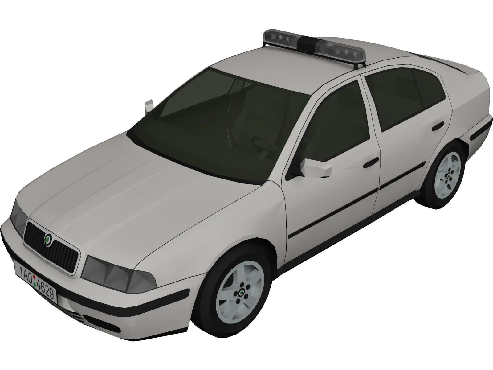 Skoda Octavia Police (1999) 3D Model main preview