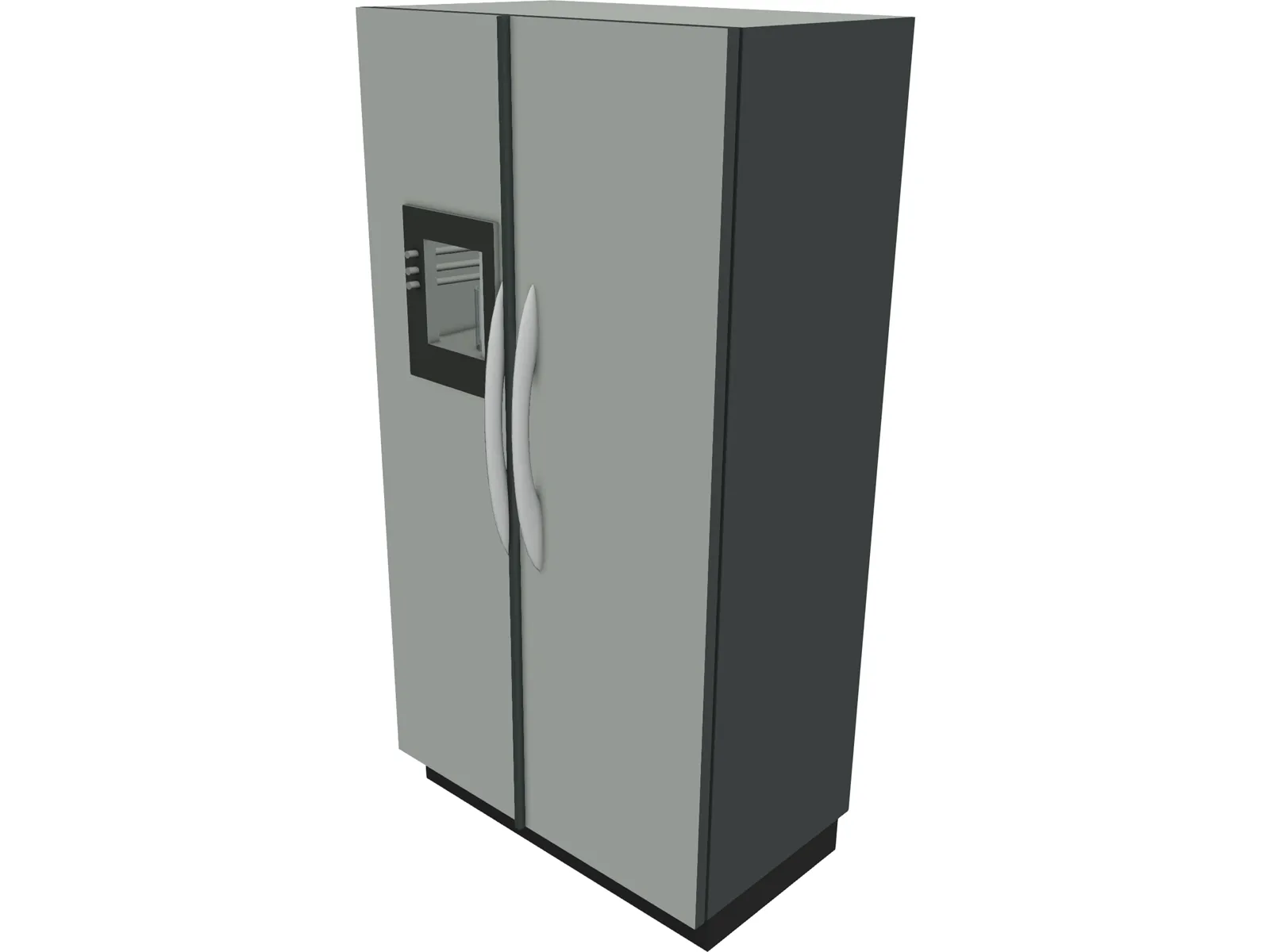 Fridge 2 Door 3D Model main preview