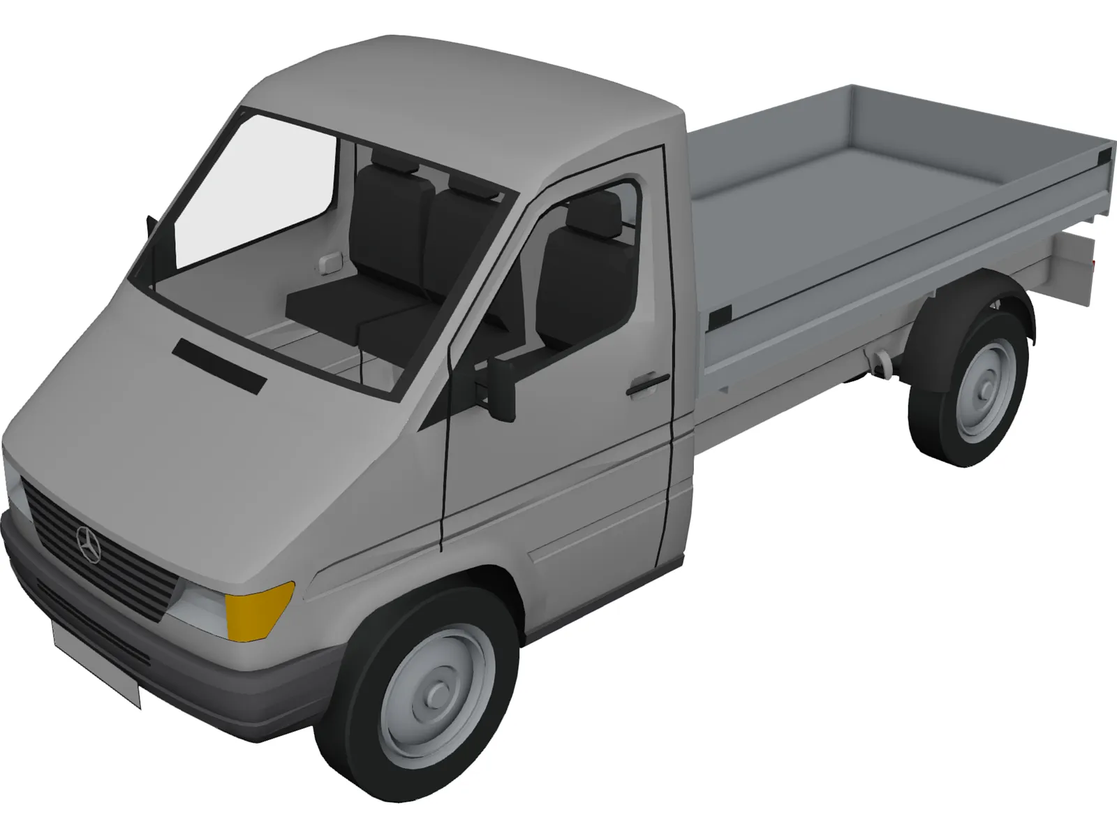 Mercedes-Benz Truck 3D Model main preview