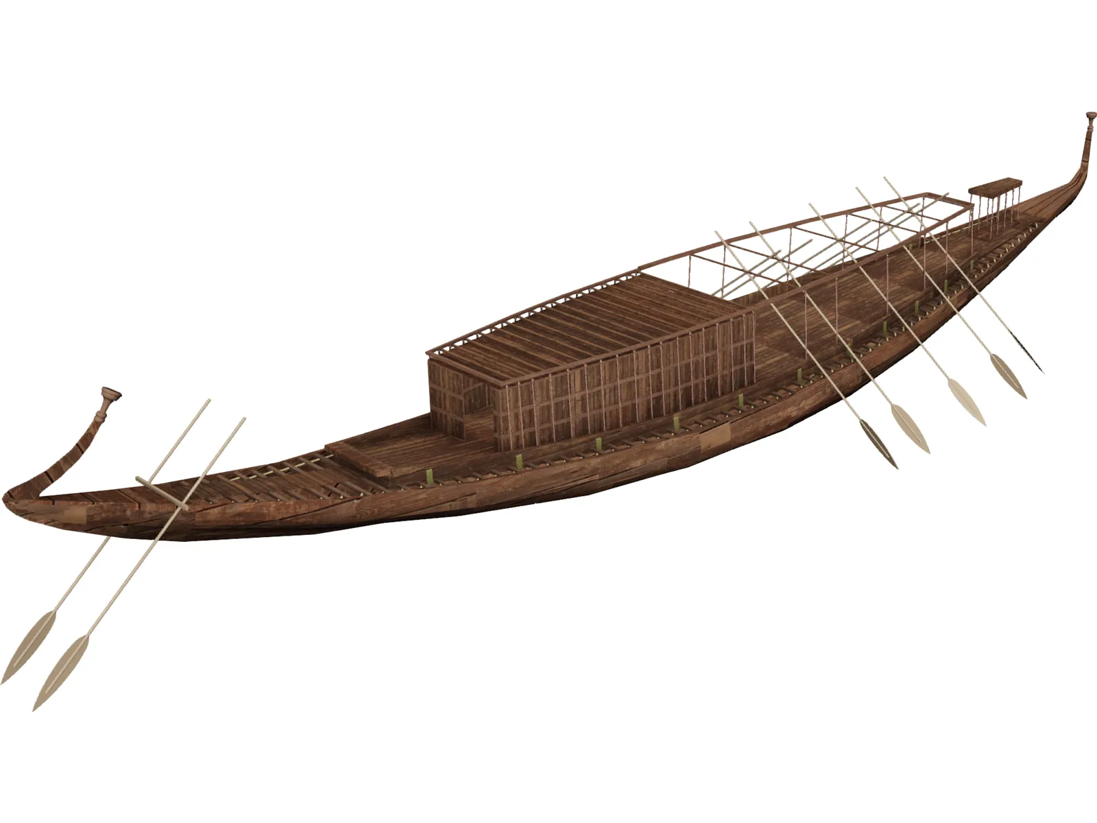 Egypt Boat 3D Model main preview