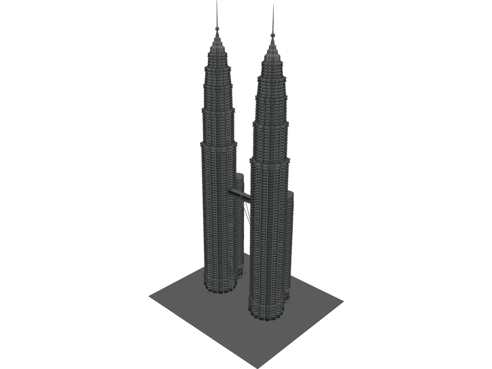 Petronas Towers 3D Model main preview