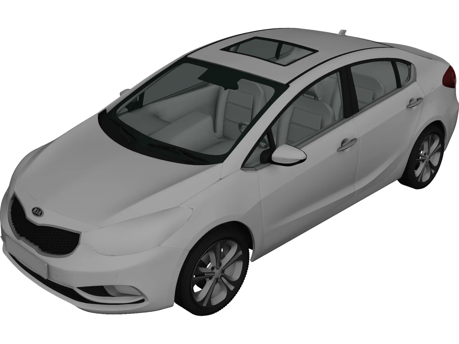 Kia Cerato Forte (2014) 3D Model main preview