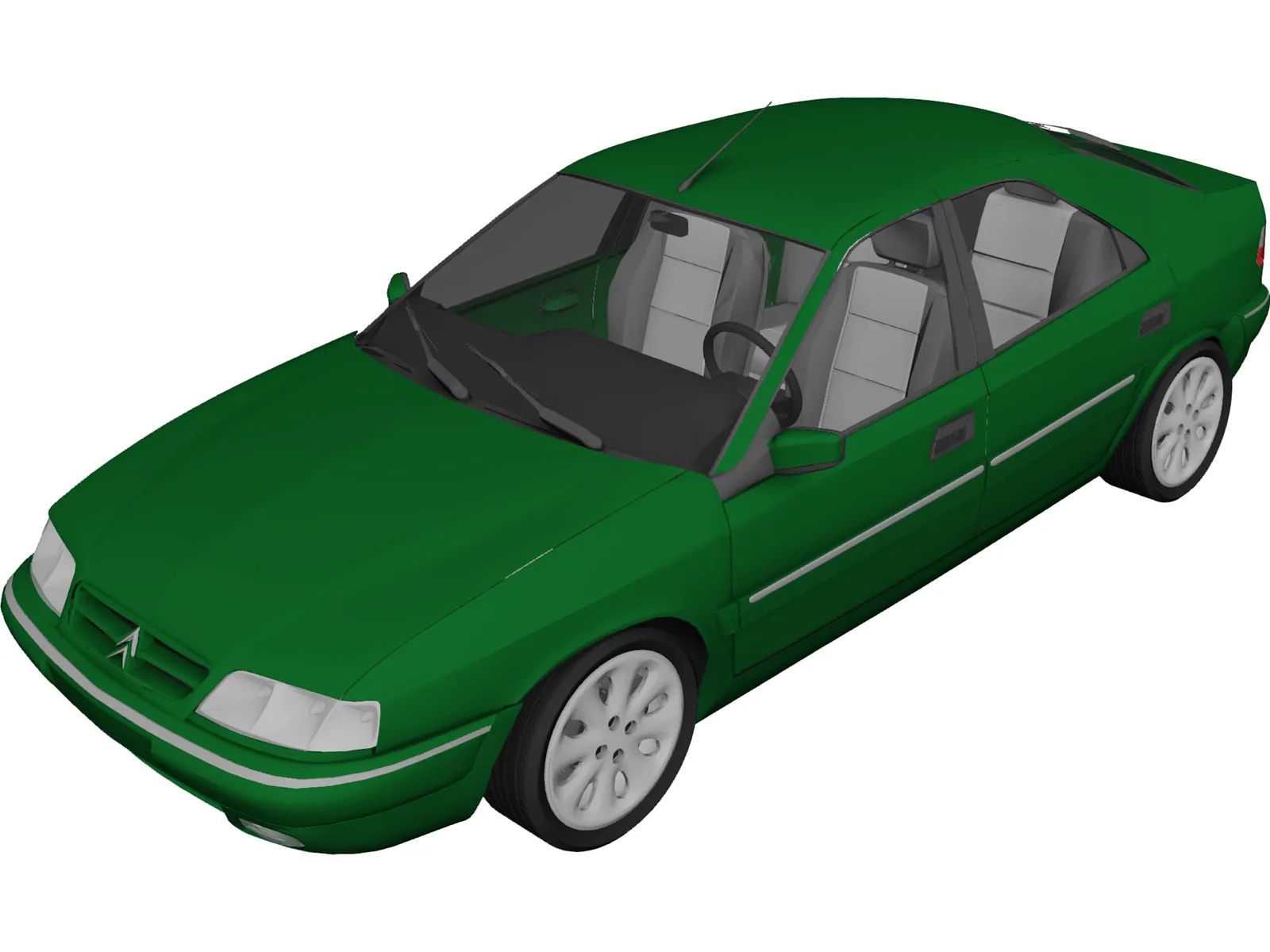 Citroen Xantia (2001) 3D Model main preview