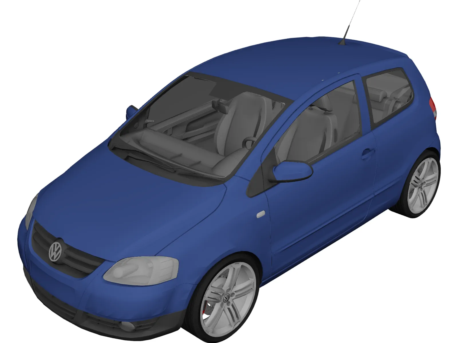 Volkswagen Fox (2005) 3D Model main preview