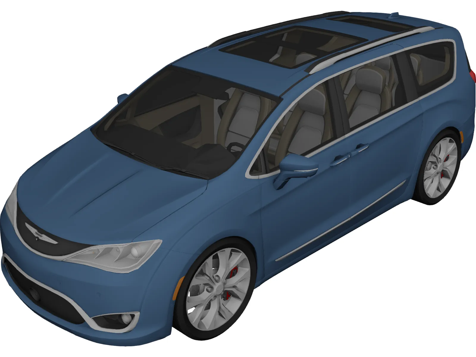 Chrysler Pacifica (2017) 3D Model main preview