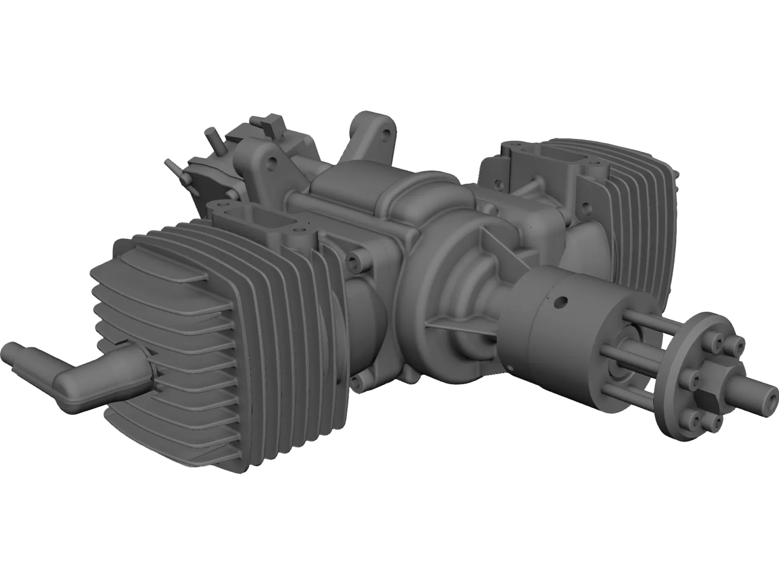 ZDZ 112cc Engine 3D Model main preview