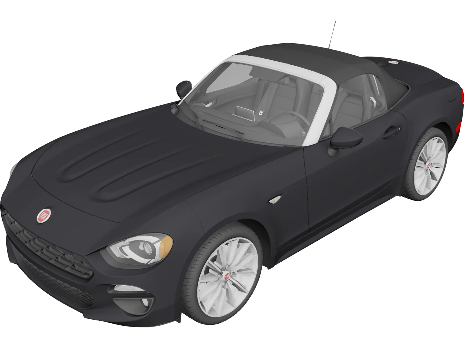 Fiat 124 Spider (2017) 3D Model main preview