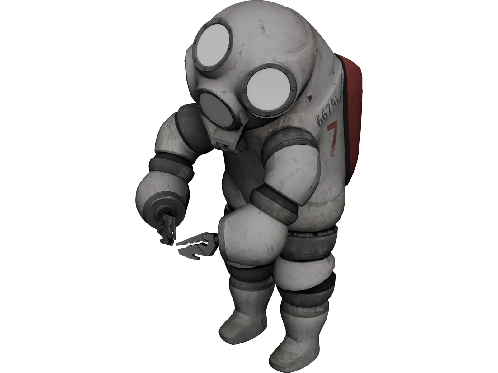 Diving Suit 3D Model main preview