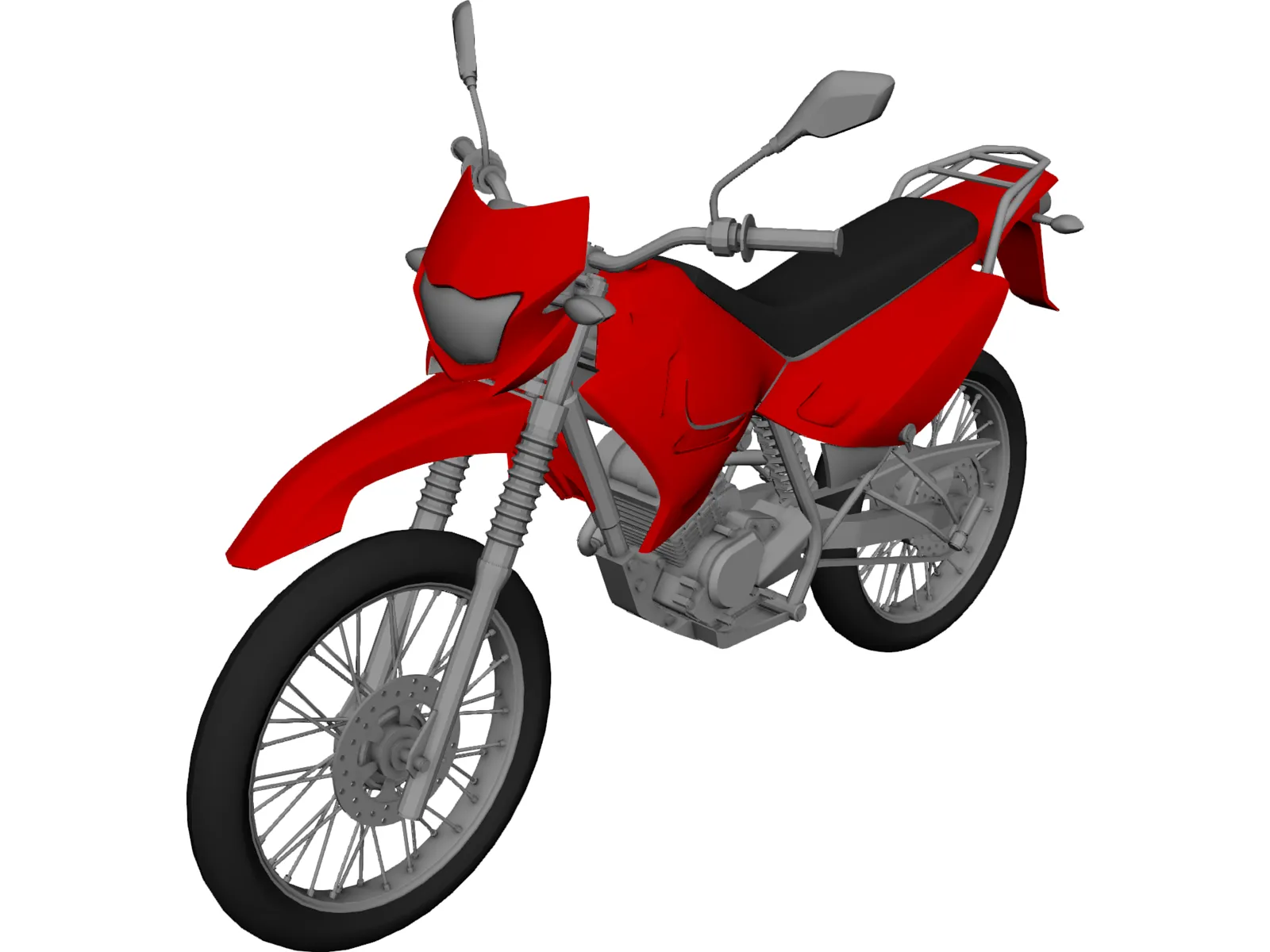 Yamaha XTZ 125 3D Model main preview