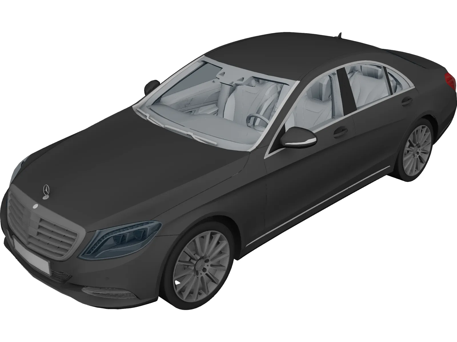Mercedes-Benz S500 3D Model main preview