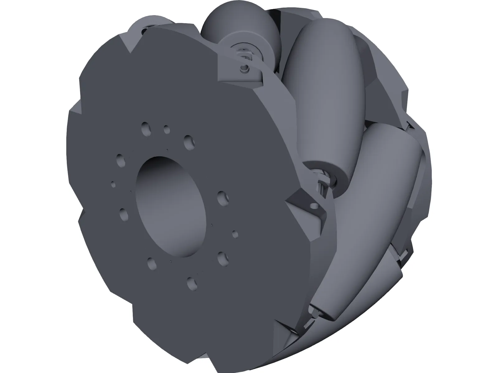 Mecanum Wheels 3D Model main preview