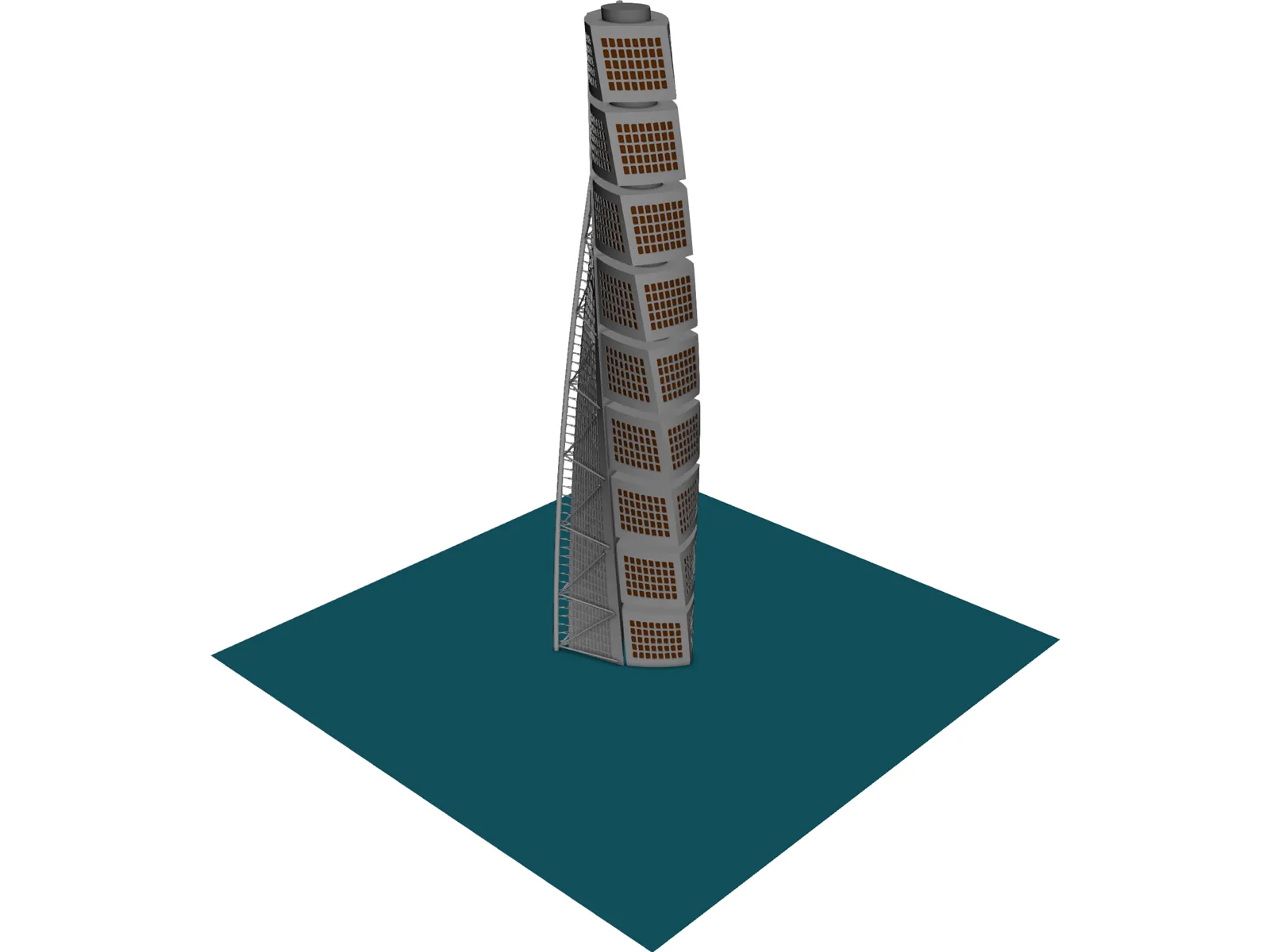 Turning Torso Tower Malmo 3D Model main preview