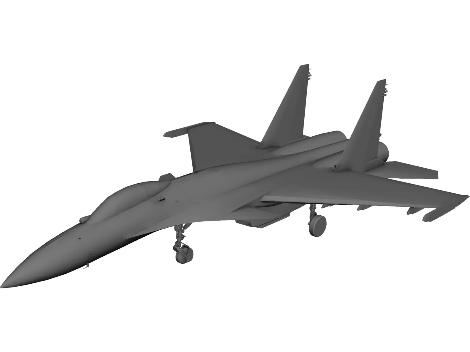 Sukhoi Su-37 Flanker 3D Model main preview