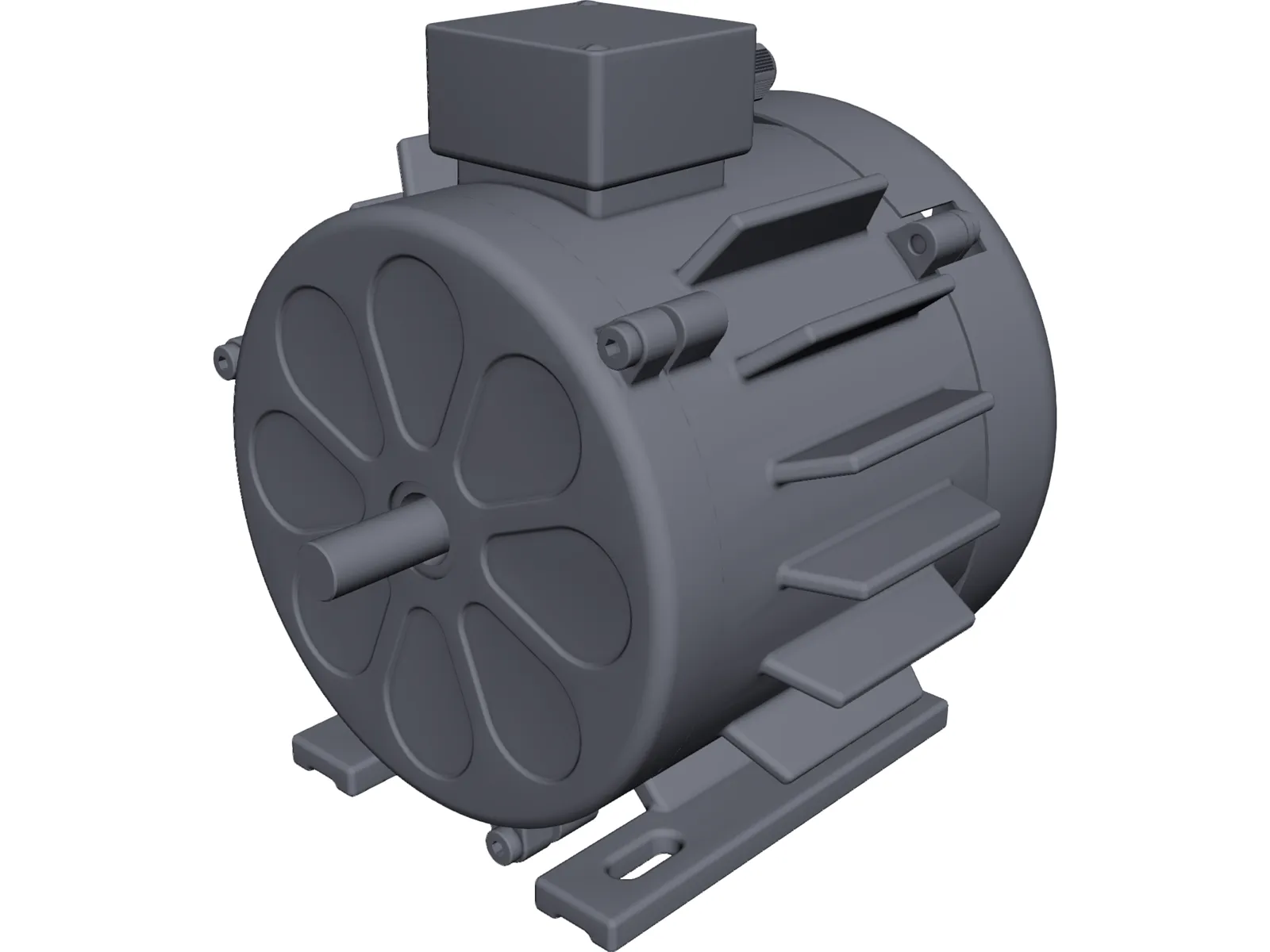 Asynchronous Electric AC Motor 3D Model main preview