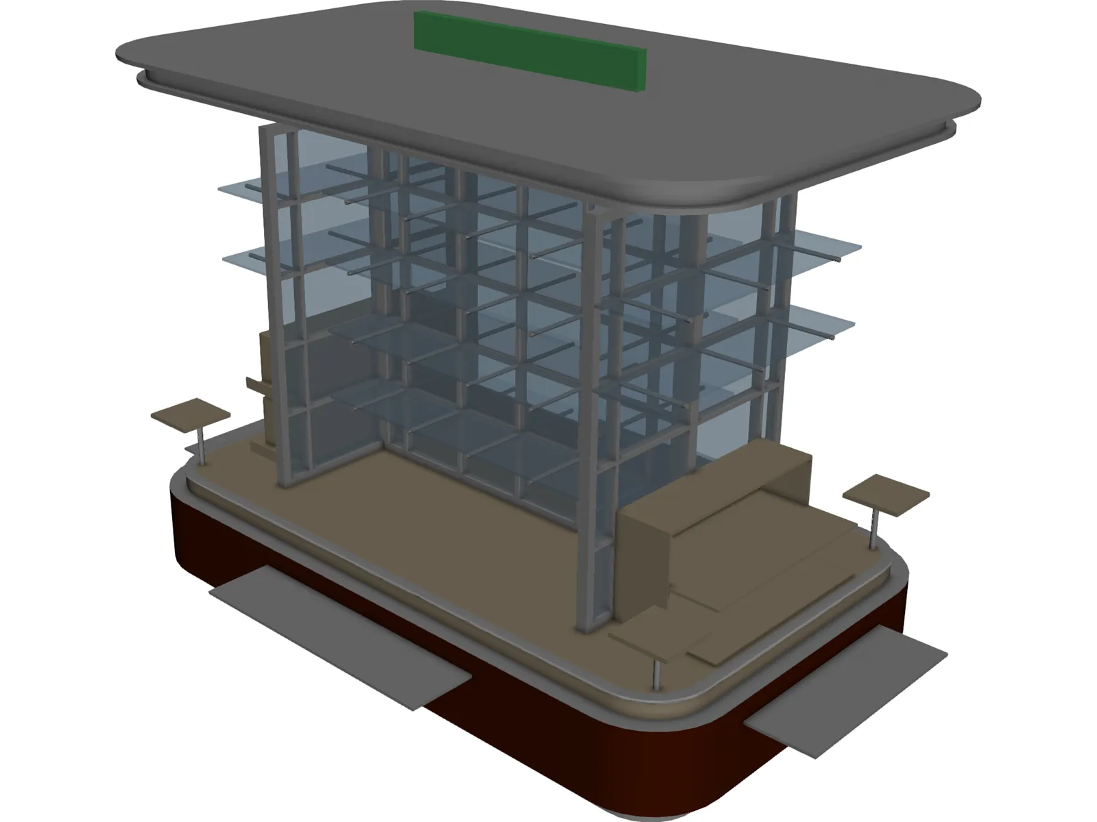 Kiosk 3D Model main preview