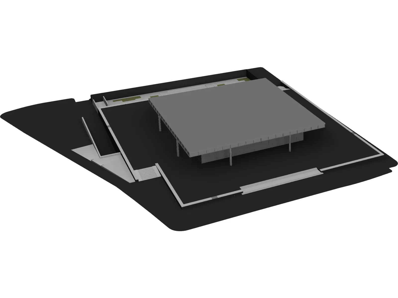 Neue Nationalgalerie 3D Model main preview