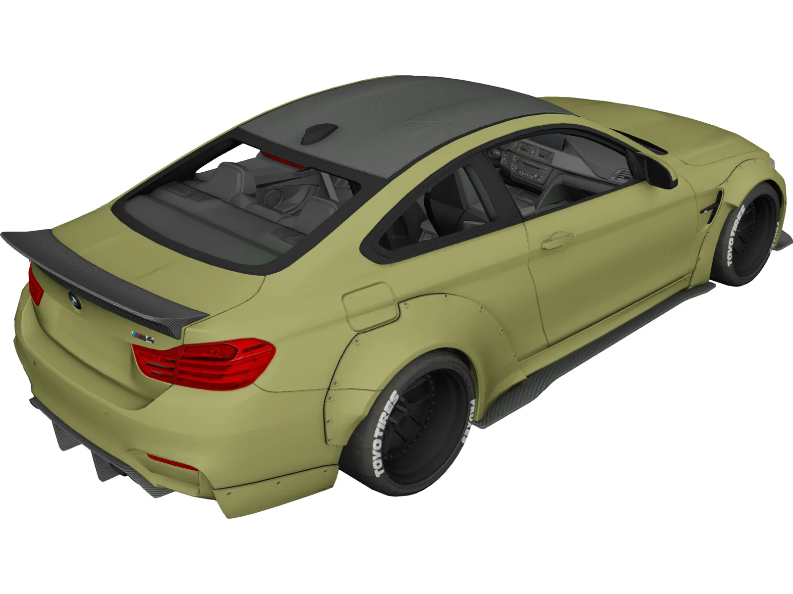BMW M4 LB Performance 3D Model main preview