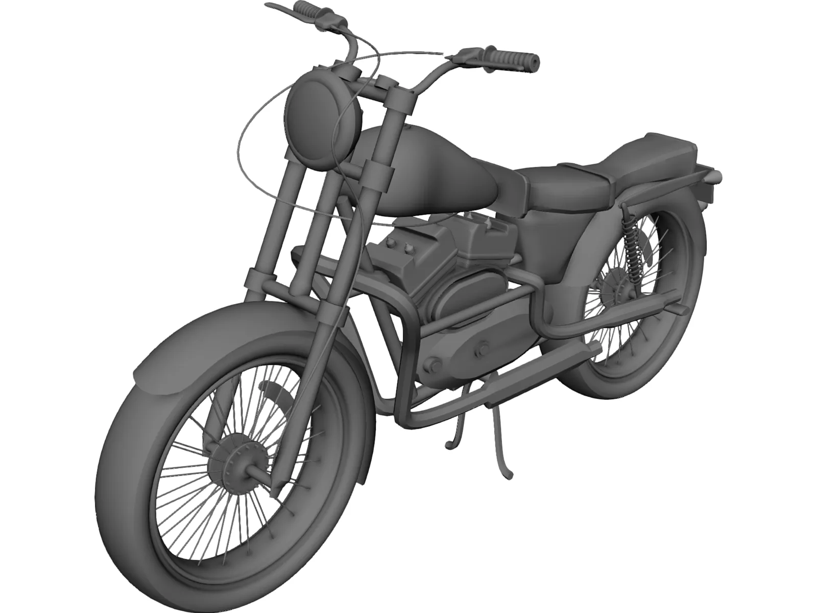 Yamaha SR125 3D Model main preview