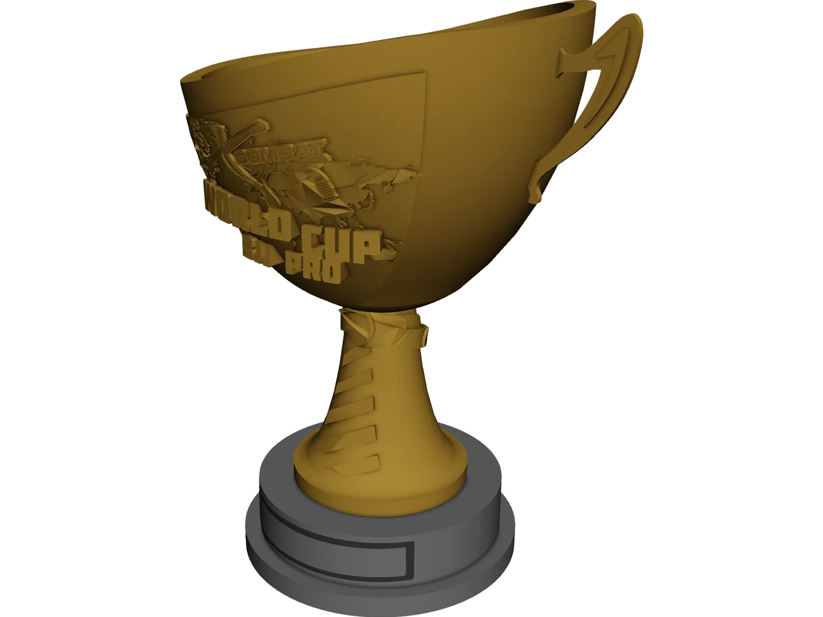 BJJ World Cup Trophy 3D Model main preview