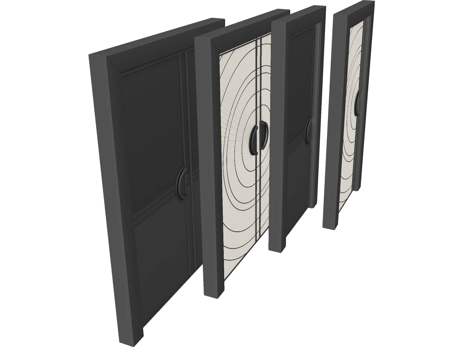 Art Deco Doors 3D Model main preview