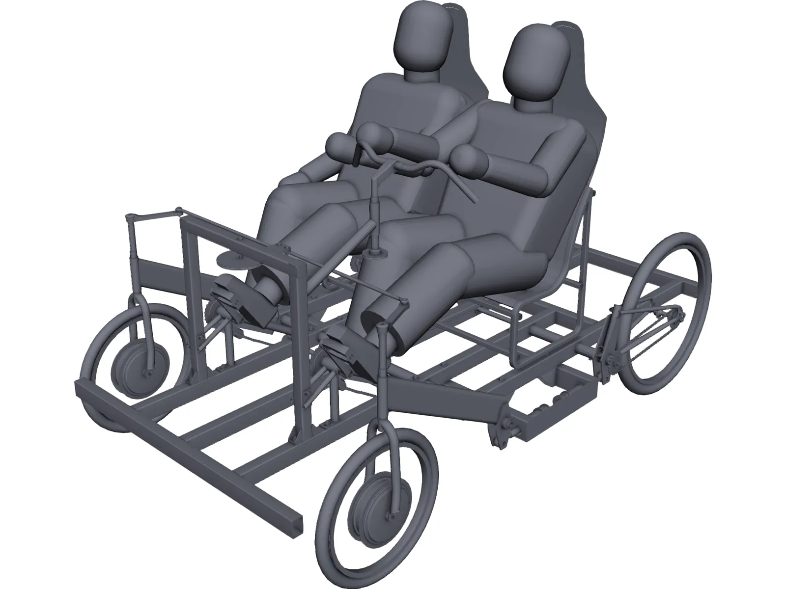 Pedal Driven Vehicle 3D Model main preview