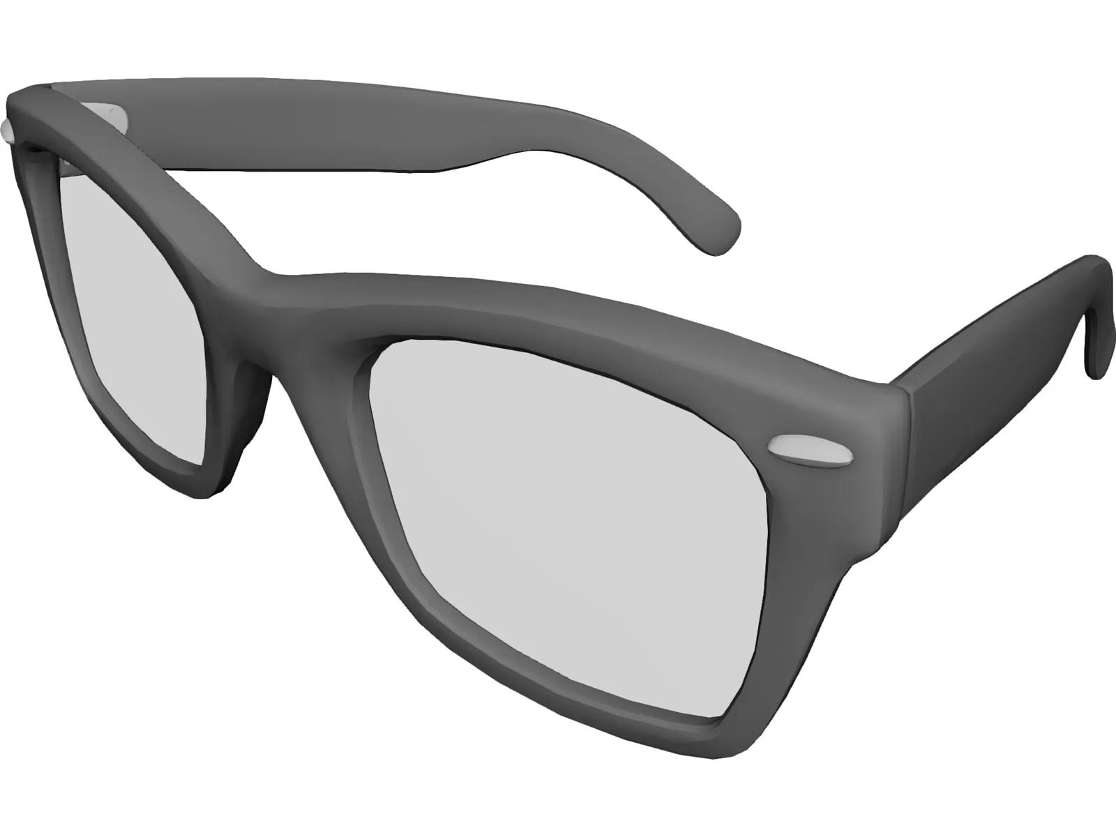 Rayban Type Glasses 3D Model main preview