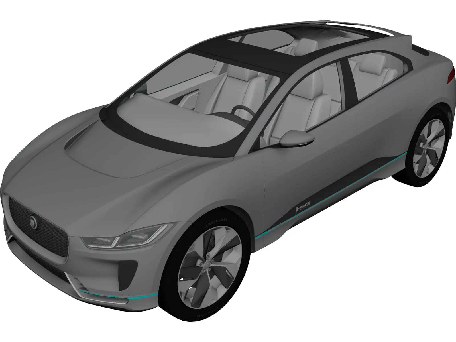 Jaguar I-Pace Concept 3D Model main preview