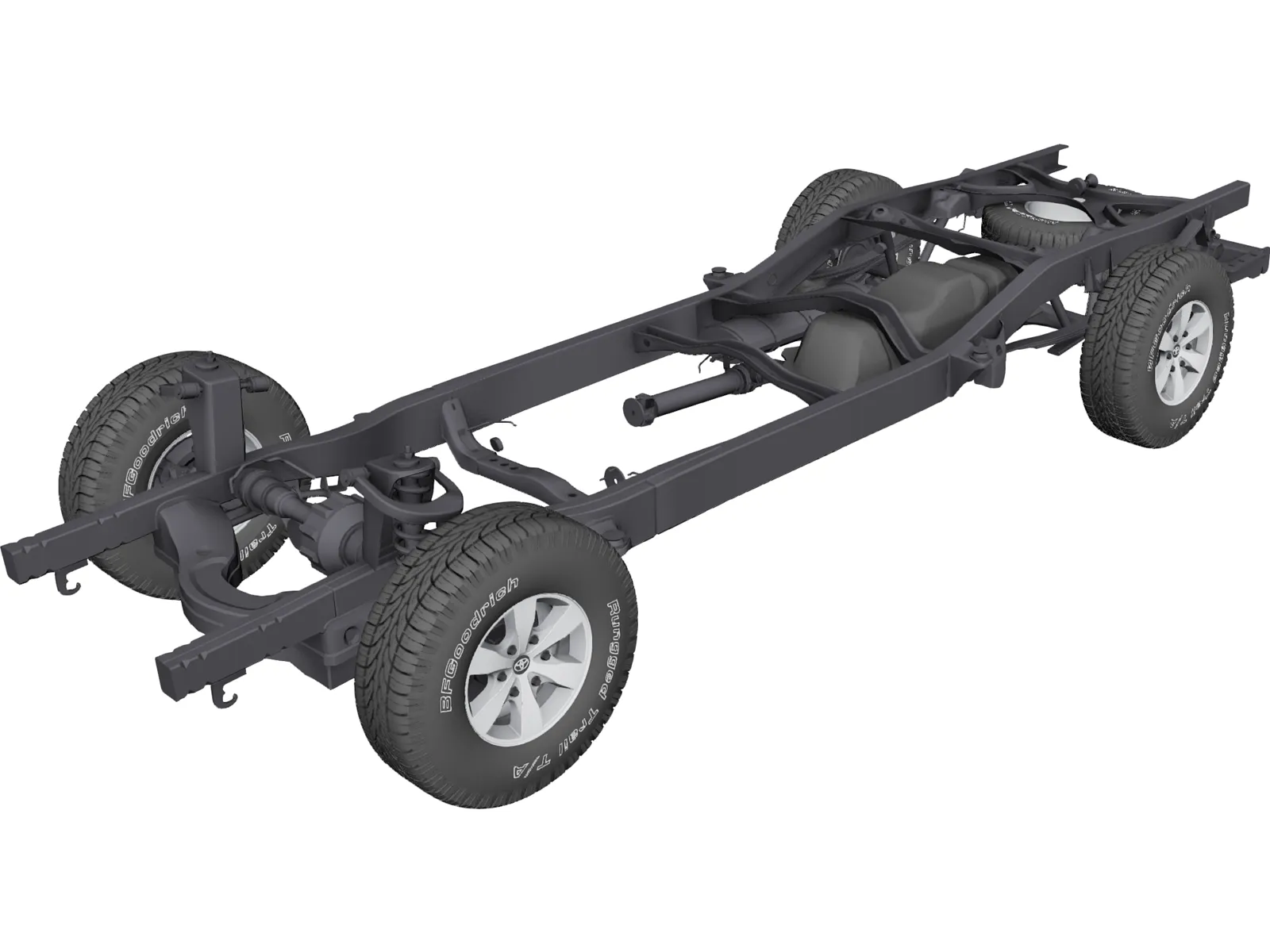 Toyota Hilux Frame (2011) 3D Model main preview