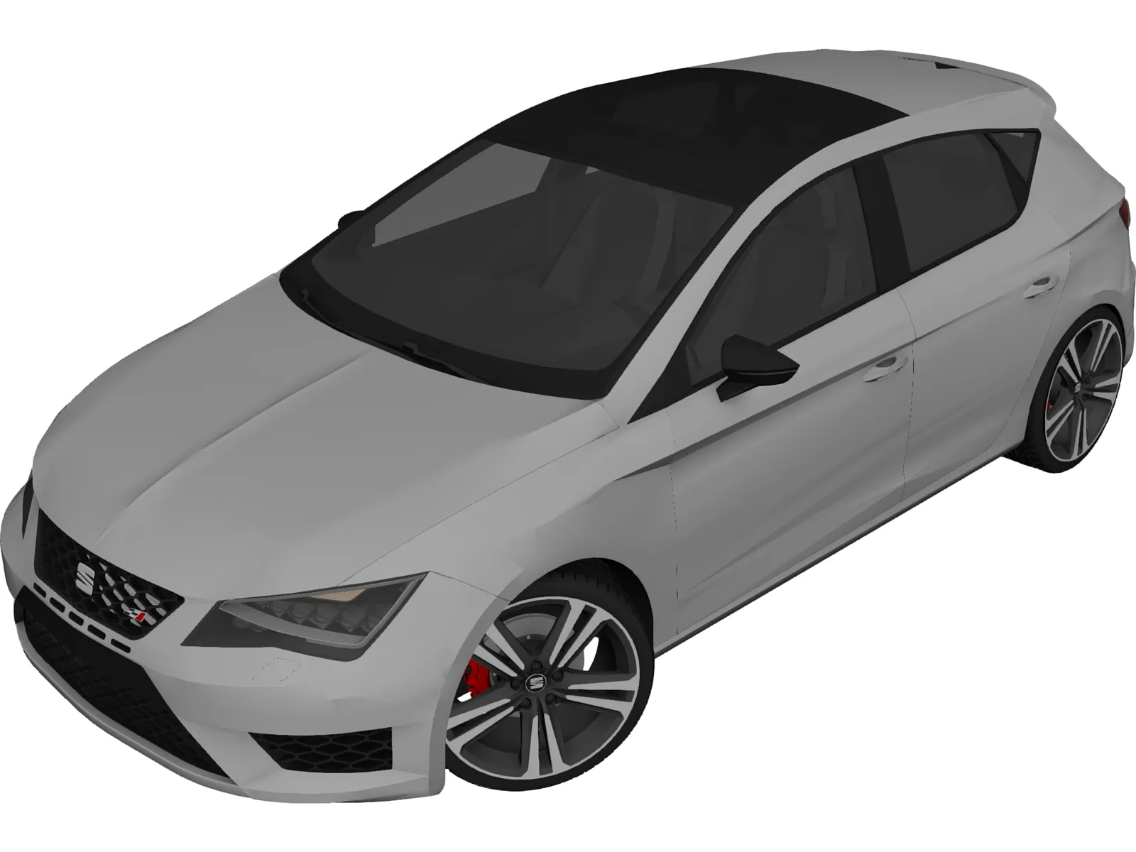 Seat Leon Cupra (2015) 3D Model main preview
