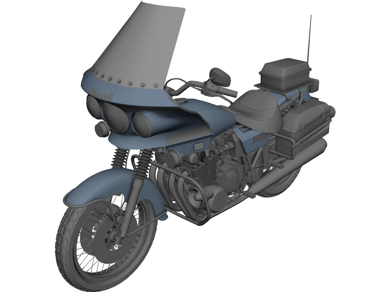 Kawasaki Police 1000 3D Model main preview