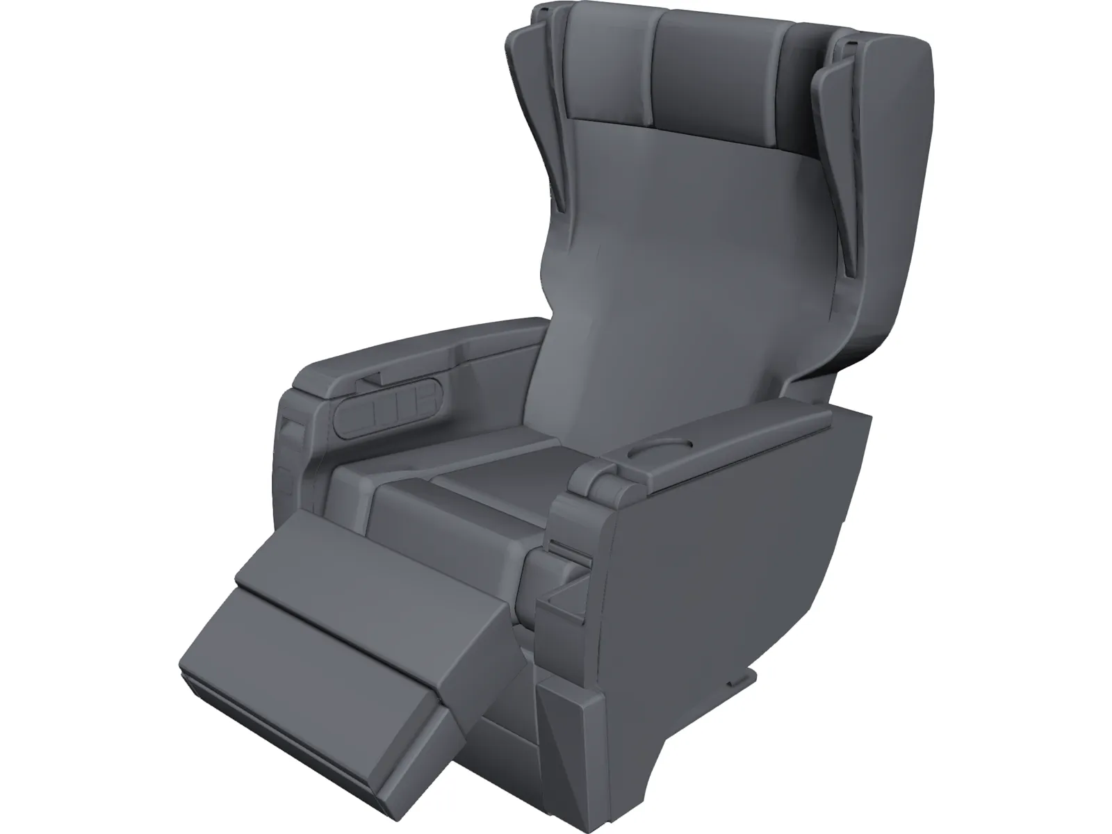 Airplane Business Class Chair 3D Model main preview