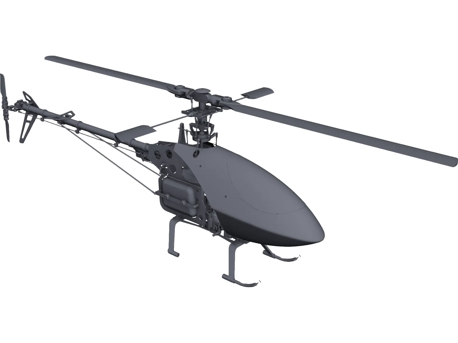 RC Helicopter 3D Model main preview