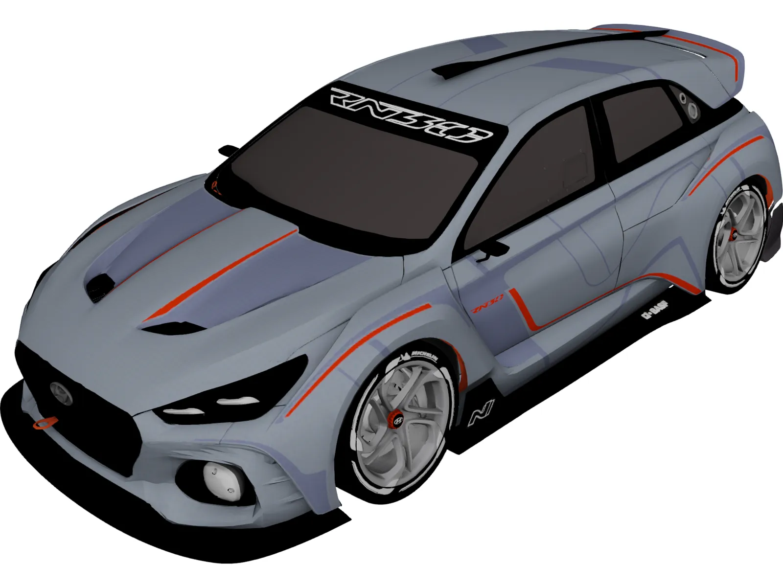 Hyundai RN30 Concept 3D Model main preview