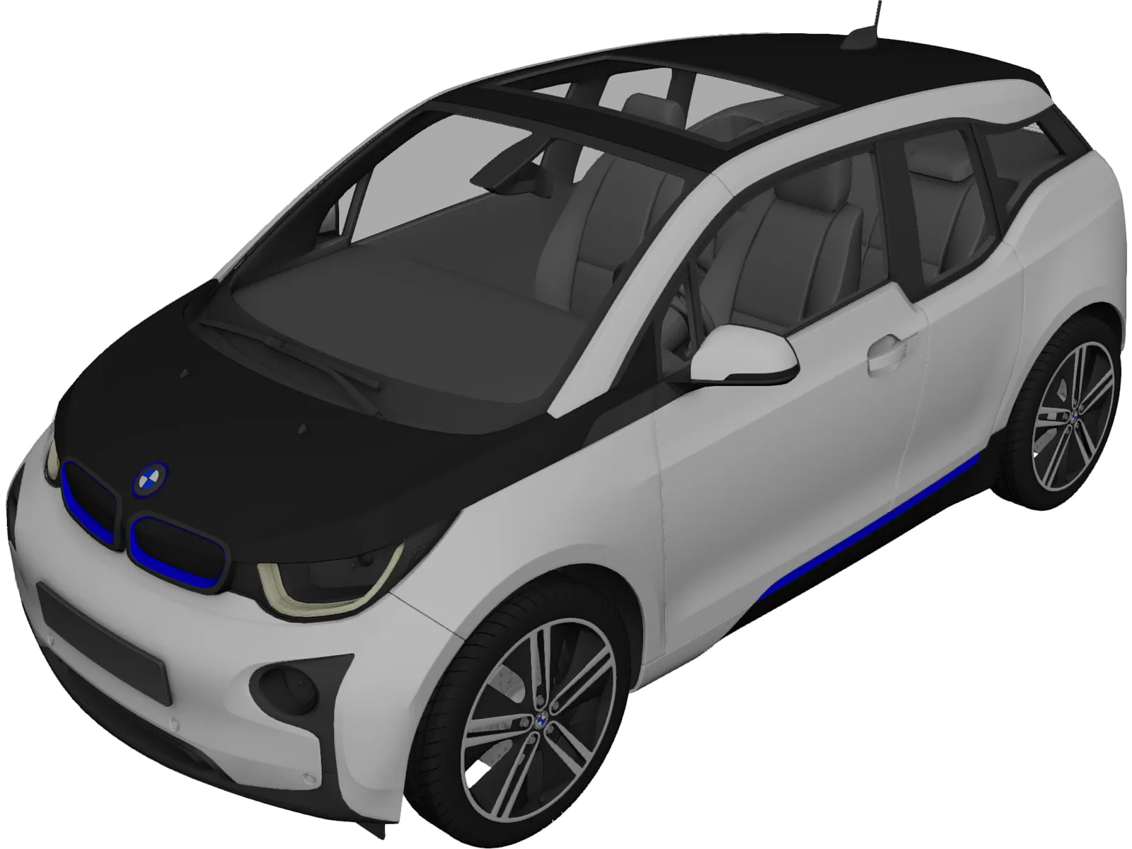 BMW i3 3D Model main preview
