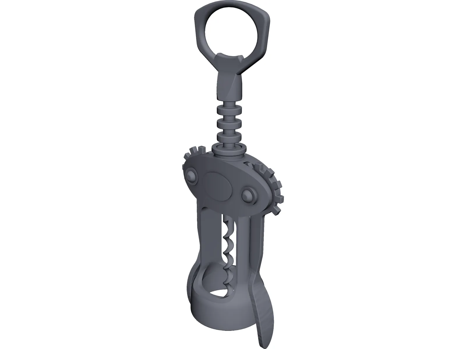Wine Bottle Opener 3D Model main preview
