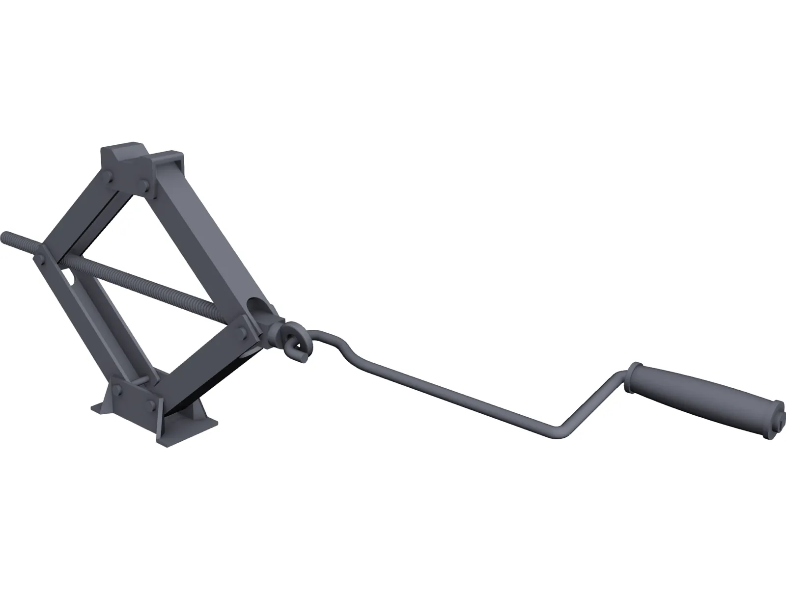 Scissors Jack Mechanism 3D Model main preview