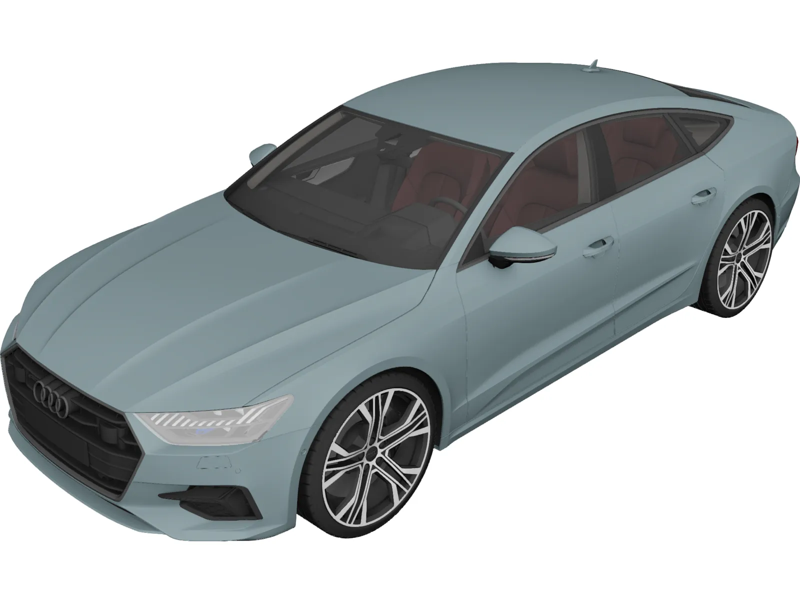 Audi A7 Sportback (2018) 3D Model main preview