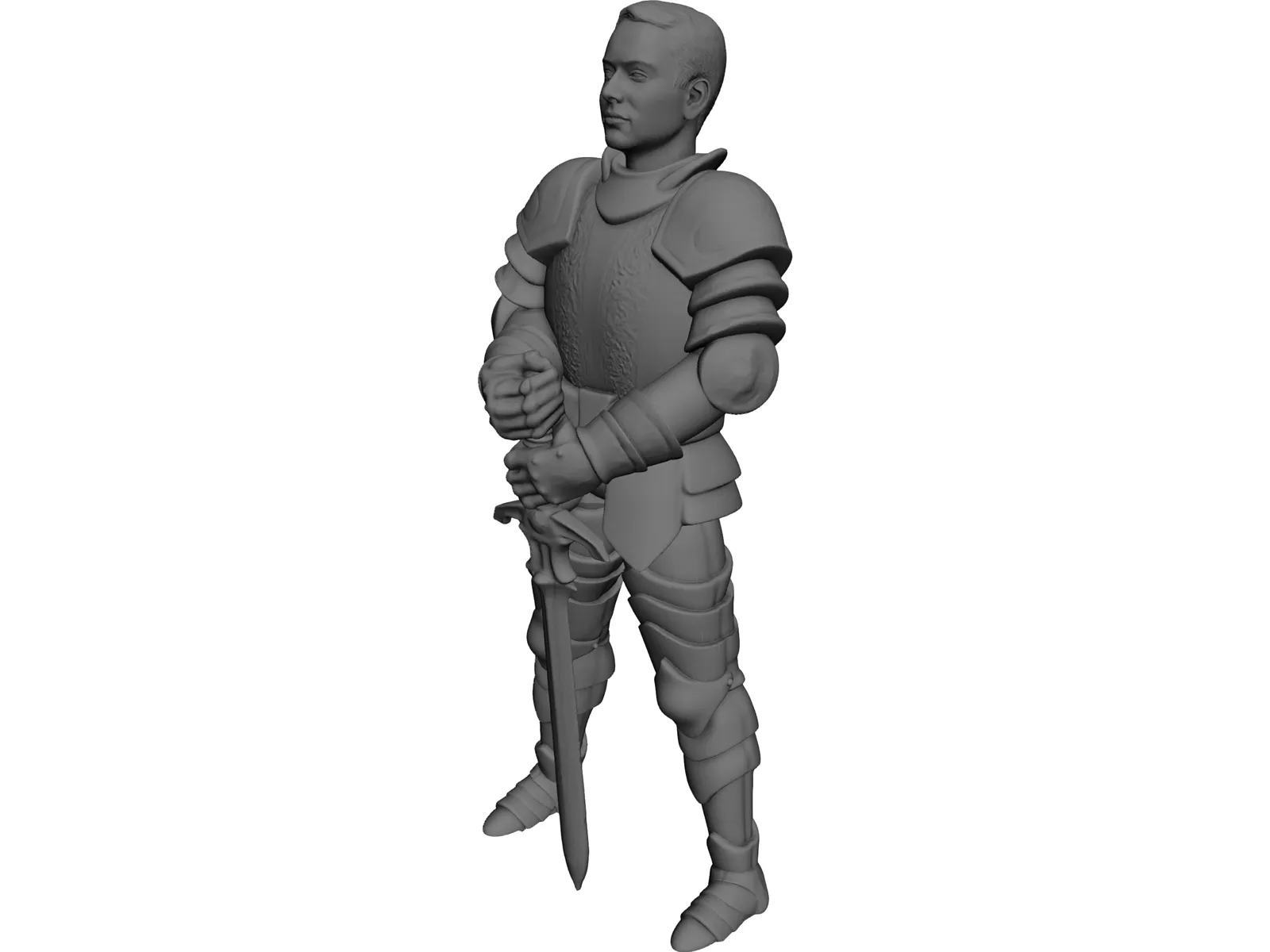 Young Knight 3D Model main preview