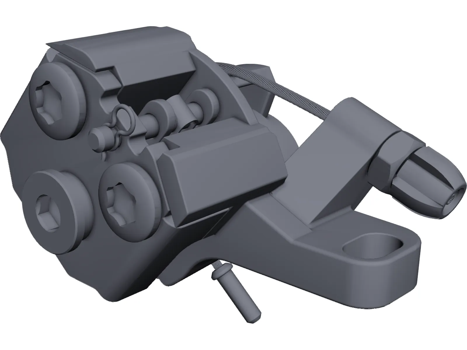 Disc Brake Caliper 3D Model main preview