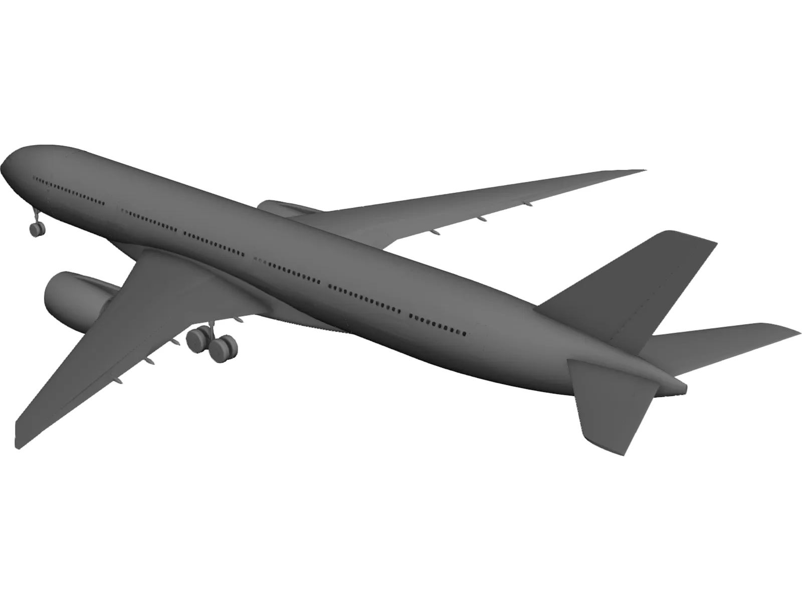 Airbus A350-900 3D Model main preview